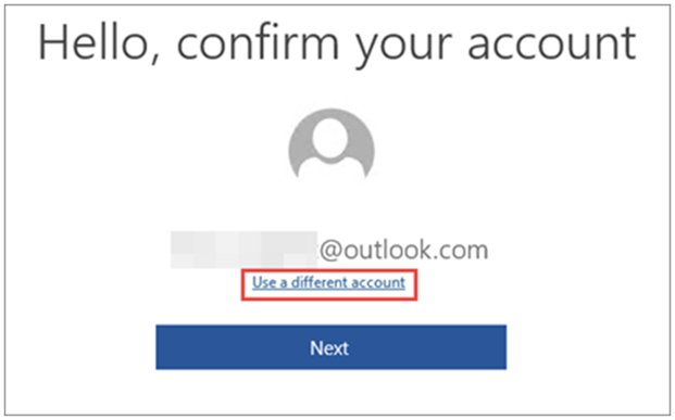 confirm your microsoft account
